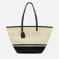 Bolsa Shopping Branca Crochê Lena Grande Preta