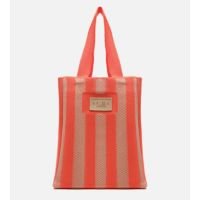 Bolsa Shopping Laranja Crochê Cannes Grande Listrada