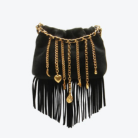 Bolsa Tiracolo Mystic Pequena Preto Camurça