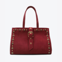 Bolsa Tote Thaila Grande Bordô Camurça