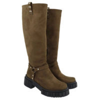 Bota Montaria Feminina Biker Cano Alto Tratorada 23107