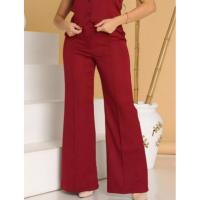 Calça Feminina Social Pantalona Alfaiataria Elegante Moda Casual Tendência