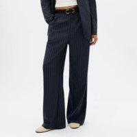 Calça Hering Reta em Alfaiataria Fio Tinto Feminina - Azul