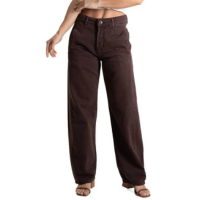 Calça Sarja Sawary Barrel - 280935 - marrom 46 - Marrom