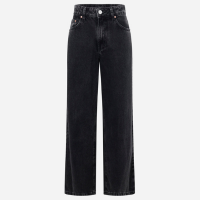 Calça Wide Leg Jeans com Cintura Alta Preto