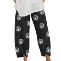 Calças Capris Medlor Boho 2025 com estampa de verão para mulheres