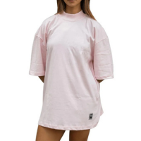 Camiseta Oversized Gola Alta Lisa Basica Streetwear Confortavel Masculina R