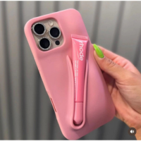 Capa Case para iPhone Estilo Rhode  Silicone com Suporte Embutido para Lip