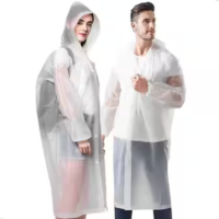 Capa de Chuva Impermeável Resistente Reutilizável Com Capuz Vinil PVC - Pro