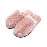 Chinelo Pantufa de pelúcia confortável, Chinelo de quarto, solado antiderra