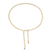 Cinto de metal com corrente fina, acessórios de moda corrente C链