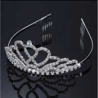 Coroa tiara para CabeloCom Strass  Coroa noiva casamento Baile Daminha serv