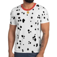 Cosplaya Adulto Mens Camisa De Gola Dálmata - Homens Mulhere