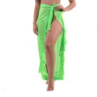 Saída De Praia Saia Longa Envelope Babado Top Maravs - Verde