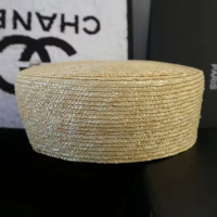 High-quality Natural Wheat Straw Hand-woven Berets for Women Retro Detailed