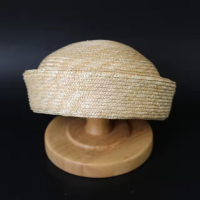 Ins Luxury 100% Natural Straw Berets Women French Hand Woven Sun Hat Concav