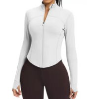 Jaqueta, cor de pele, leve, zíper, ioga, branca - colorskin