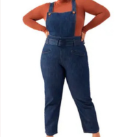 Jardineira Longa Feminina de Jeans Plus Size - Izzat Jeans