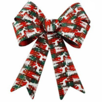 Kit 4 Enfeites árvore Natal Laço Decorado Figuras Natalinas 28,5 Cm - Gici