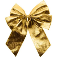 Laço Natalino Para Árvore Enfeite Natal vermelho e dourado - Magizi