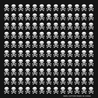 Lenço Bandana Moto Caveira Paisley Estampa Rock Pirata Preta Preto Caveirão