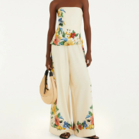 Macacão Sem Alças Estampado Tropicalzinho Lenço