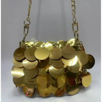 Mini Bolsa Malha de Paete Brilhante