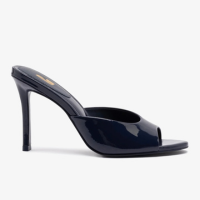 Mule Jasmine Hi Couro Verniz Azul