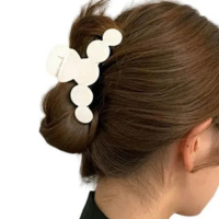 Nobrand - Presilha Piranha de Cabelo Discos Branca