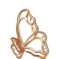 Nobrand - Presilha Piranha de Cabelo Metal Borboleta Dourada