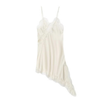 Novas Roupas Femininas , Vestido Assimétrico De Renda Simples Estilo Europe