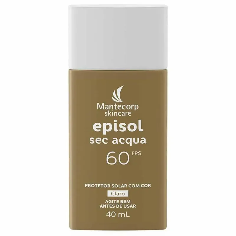 O melhor protetor solar para o rosto é essencial na rotina de cuidados diários. O produto da Mantecorp, Episol Sec Acqua, possui FPS 60 e é indicado para peles claras. Seu formato prático de 40 mL facilita o transporte, enquanto a textura leve proporciona