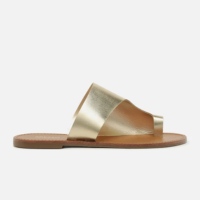 Sandália Rasteira Dourada