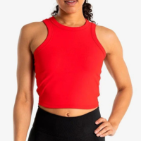 Regata Nike Dri-FIT One Cropped Feminina - Vermelho