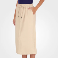 Saia Feminina Midi Pu Calvin Klein Off White 36