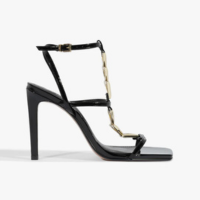 Sandália Elektra Couro Preta