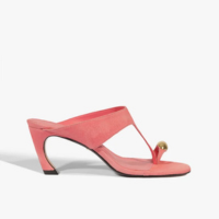 Sandália Mule Salto Maisie Nobuck Pink
