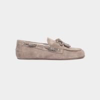 Mocassim Valência Studded Croco Chumbo