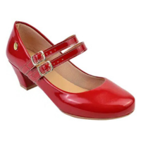 Scarpin Bico Redondo Estilo Boneca Salto Conforto 40.023 - Donna Santa