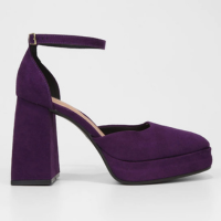 Scarpin Beira Rio II Salto Alto - Roxo