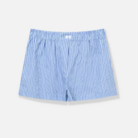 Short com cós elástico com estampa listrada  Azul