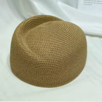 Straw Beret Hat Summer Fedora Sun Cap for women Hostess Pillbox Hat Milline