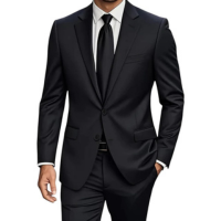 Terno Slim Oxford Premium Preto Masculino Paletó + Calça