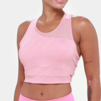 Top Puma Mid Impact Flawless BRA Média Sustentação - Rosa Claro