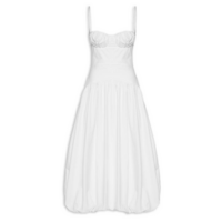 Vestido Balone Alcinhas Meia Taça Branco Farm