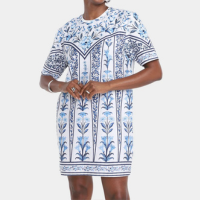 Vestido Farm T-Shirt Antônia Feminino - Azul