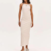 Vestido Super Mid Easy Lança Perfume Alça Feminino - Bege