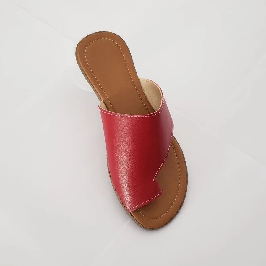 Rasteirinha Feminina Sandália Dedão Básica Couro Sintético Puro Conforto En