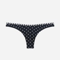 Biquíni Calcinha Asa Delta em Microfibra Poá Empina Bumbum Preto