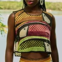 Blusa Crochê Estampada Árvore De Tucano